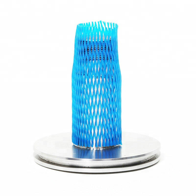 Filet de manchons en plastique rigide bleu pour vilebrequins automatiques - Rouleaux de filet de protection d'emballage de matériel